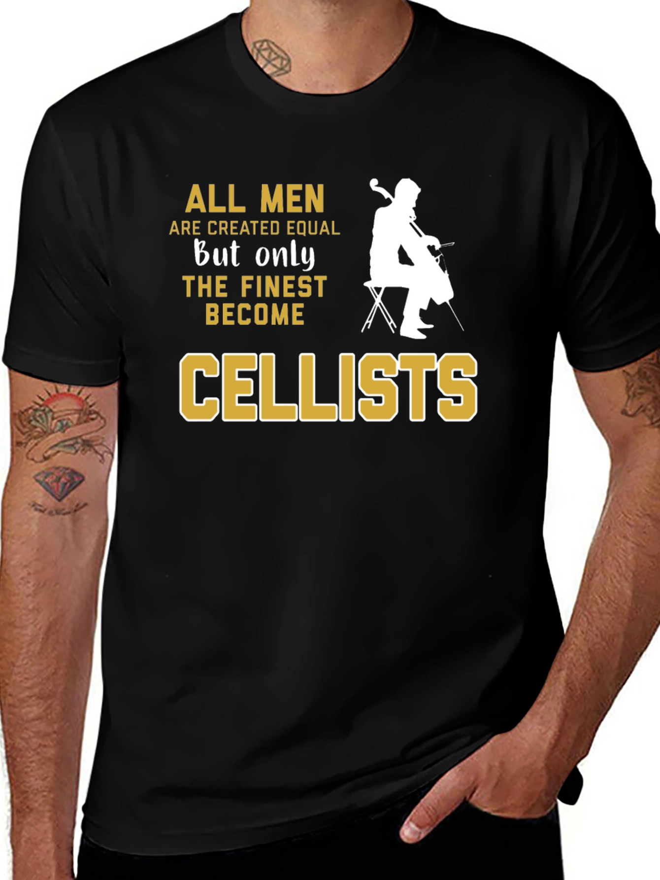 All Men Are Created Equal Cellist T-Shirt