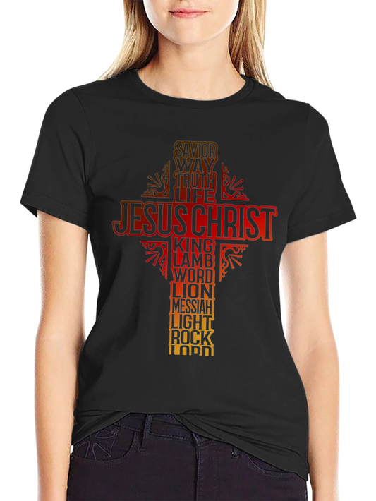 Jesus Christ Cross T-Shirt Christian Religious Tee