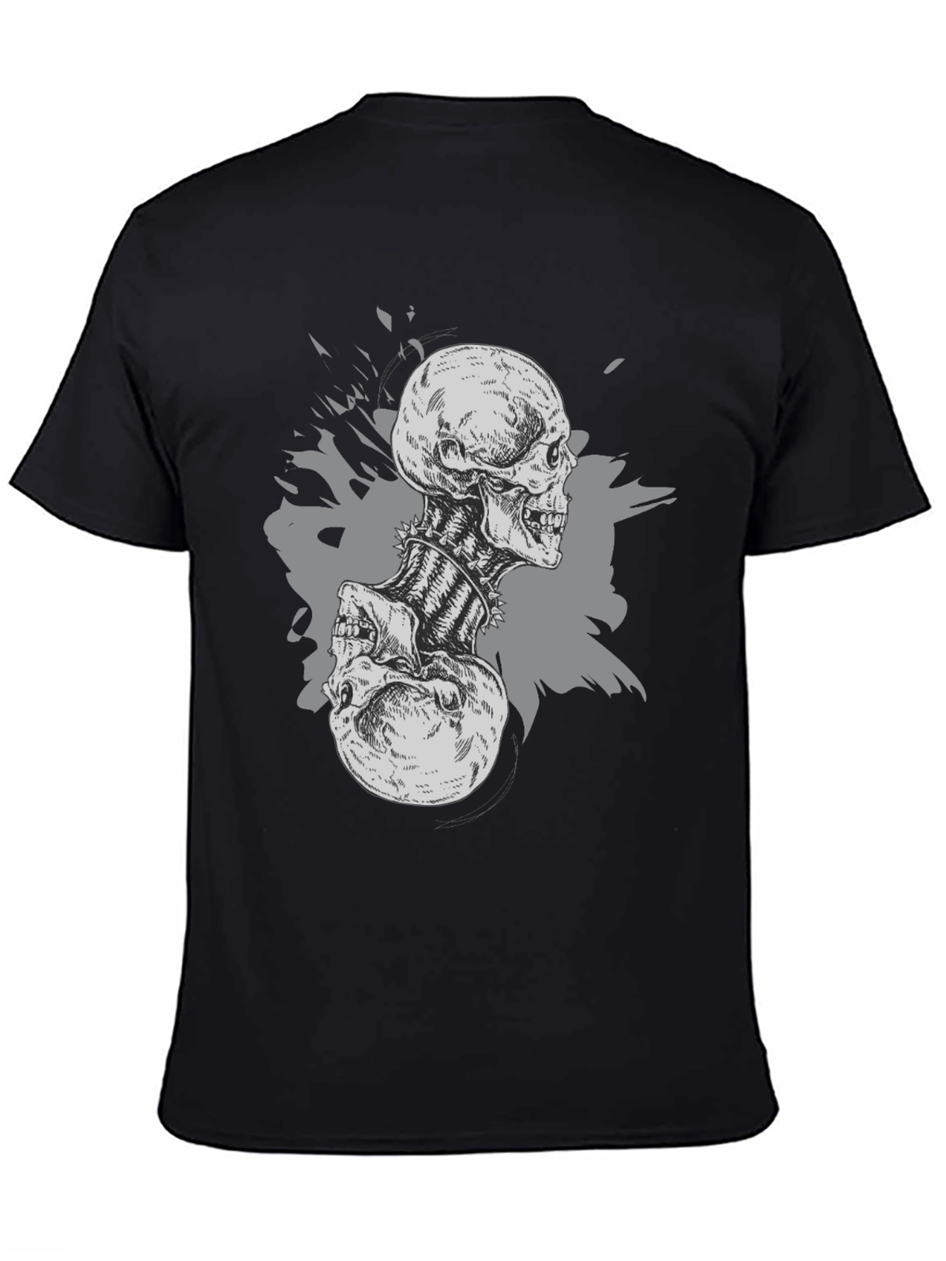 Skull Graphic Print Black T-Shirt