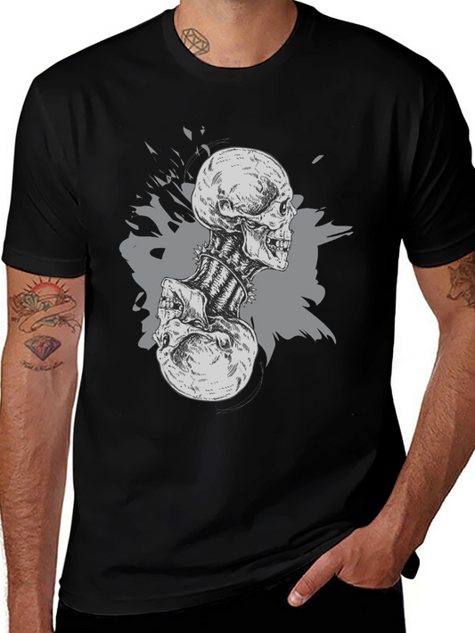 Skull Graphic Print Black T-Shirt