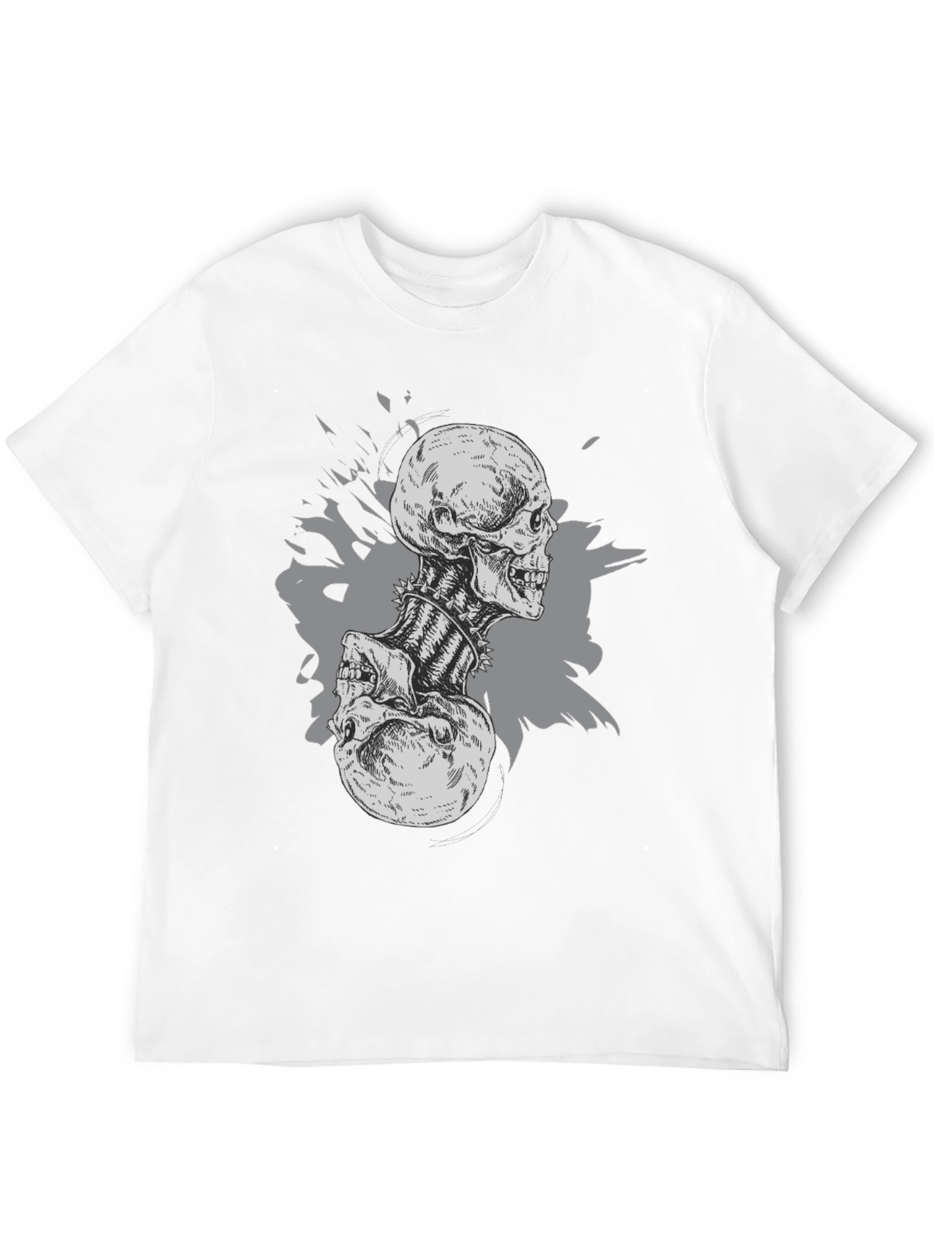 Skull Graphic Print Black T-Shirt