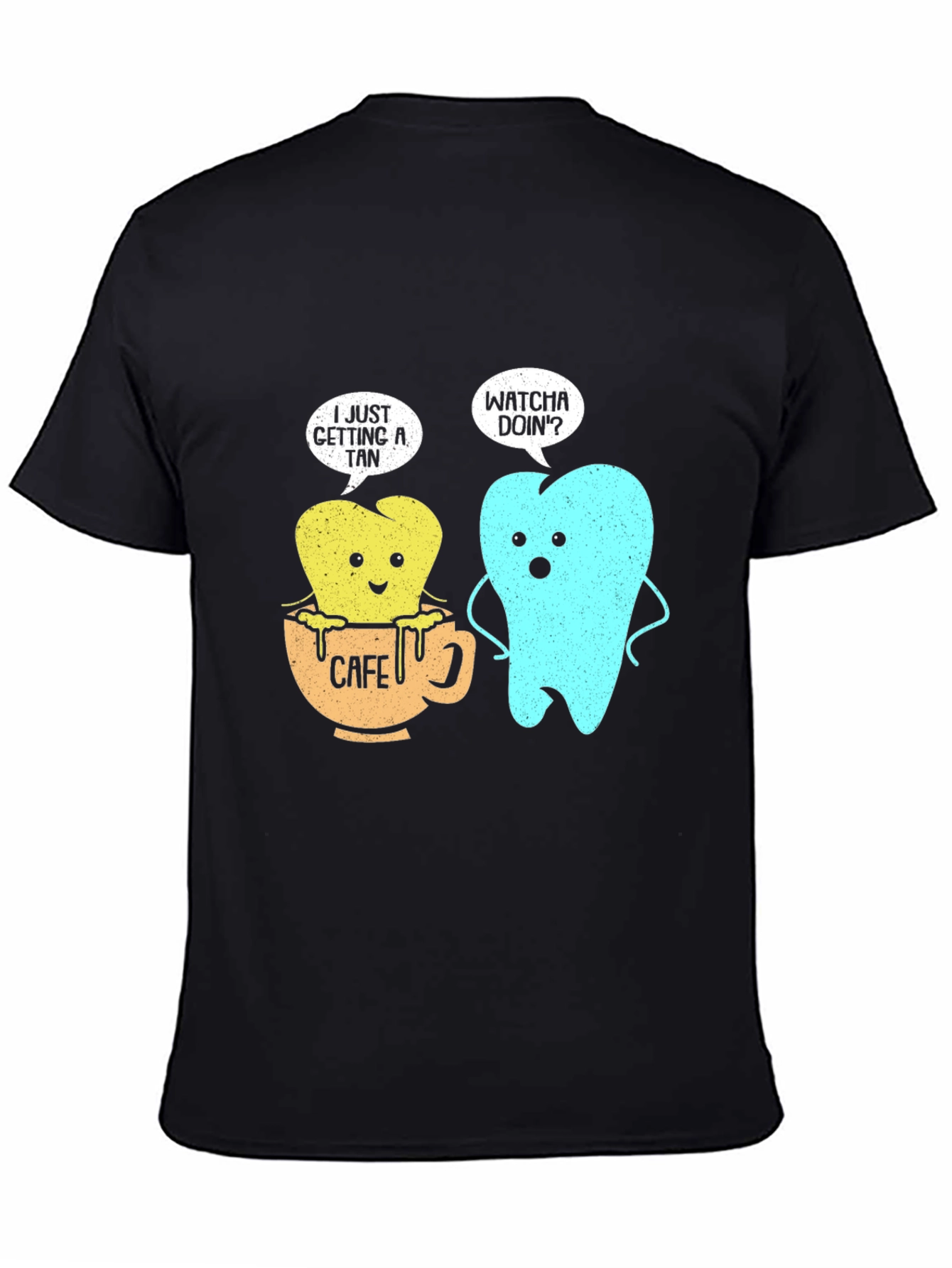 Funny Tooth Cafe Au Tan Graphic T-Shirt