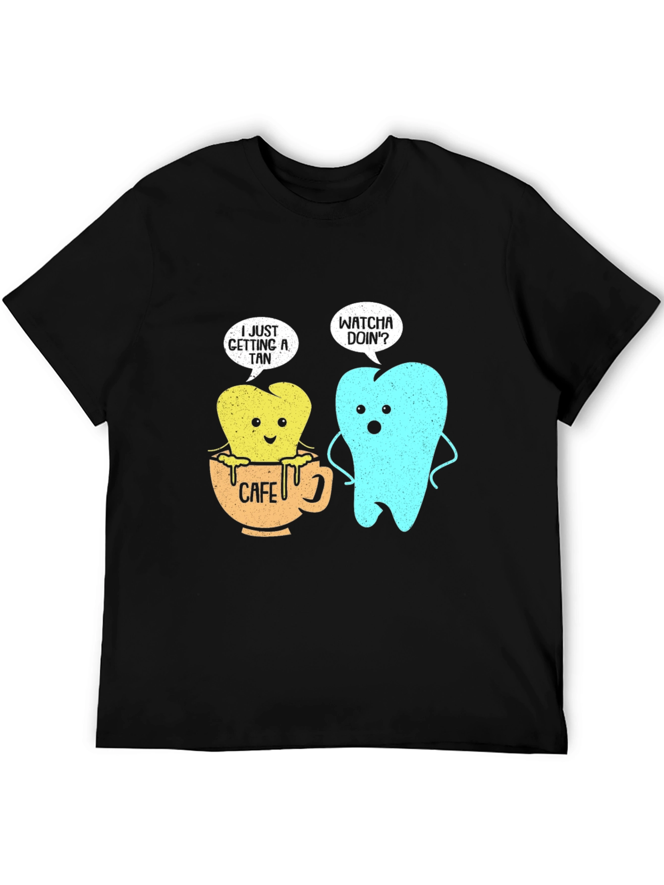 Funny Tooth Cafe Au Tan Graphic T-Shirt