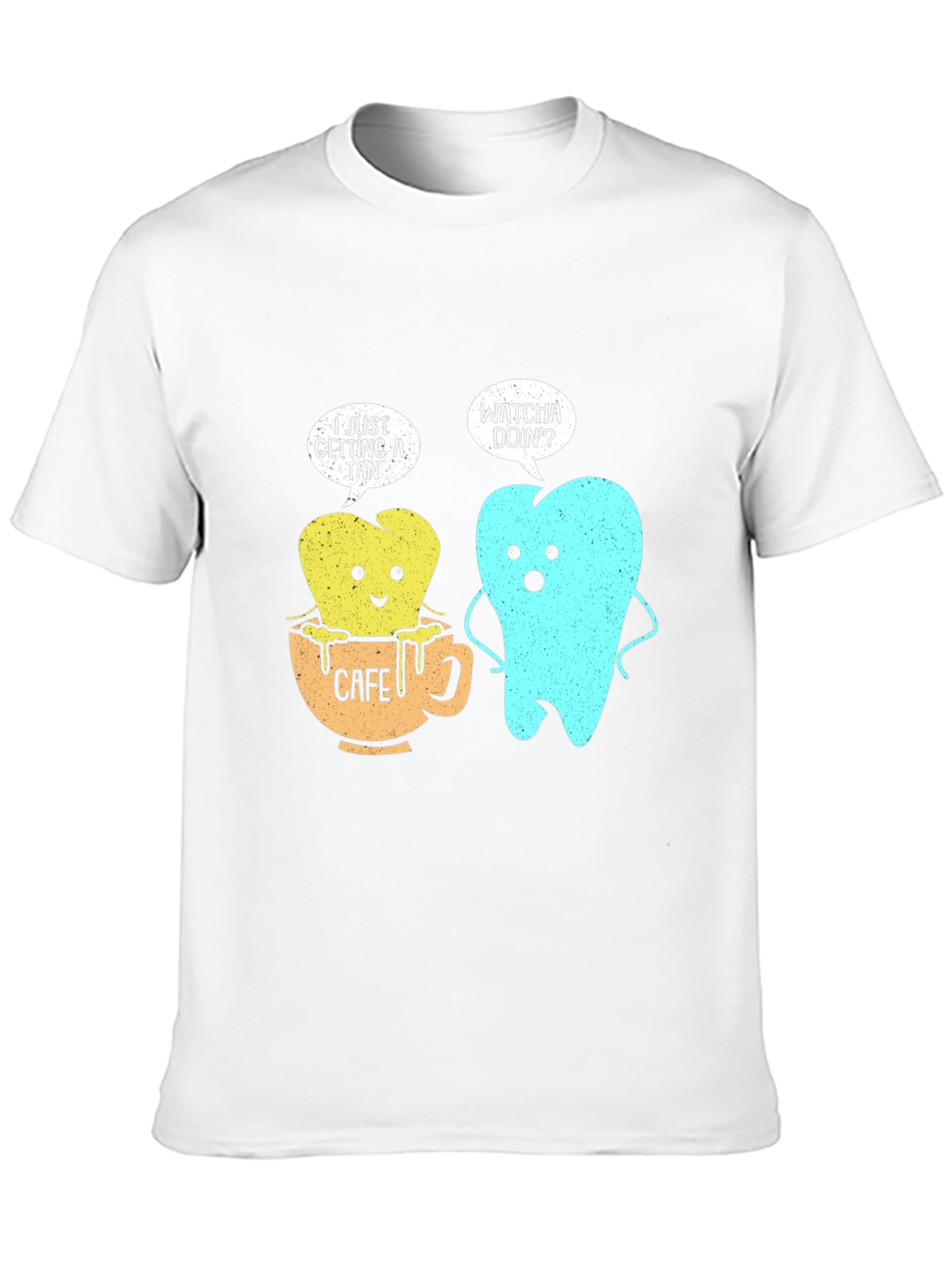 Funny Tooth Cafe Au Tan Graphic T-Shirt