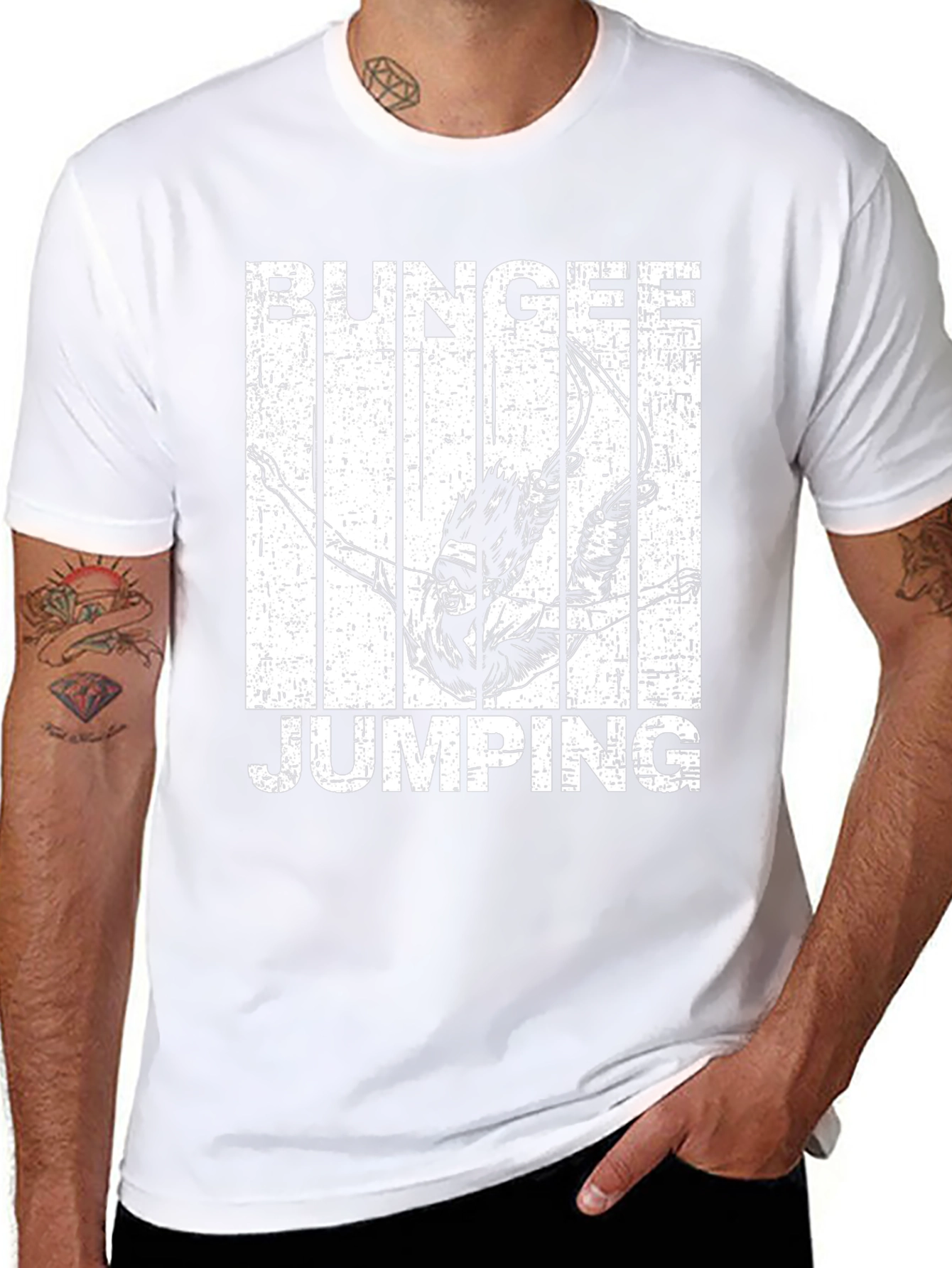 Bungee Jumping Graphic Tee - Extreme Sports Apparel