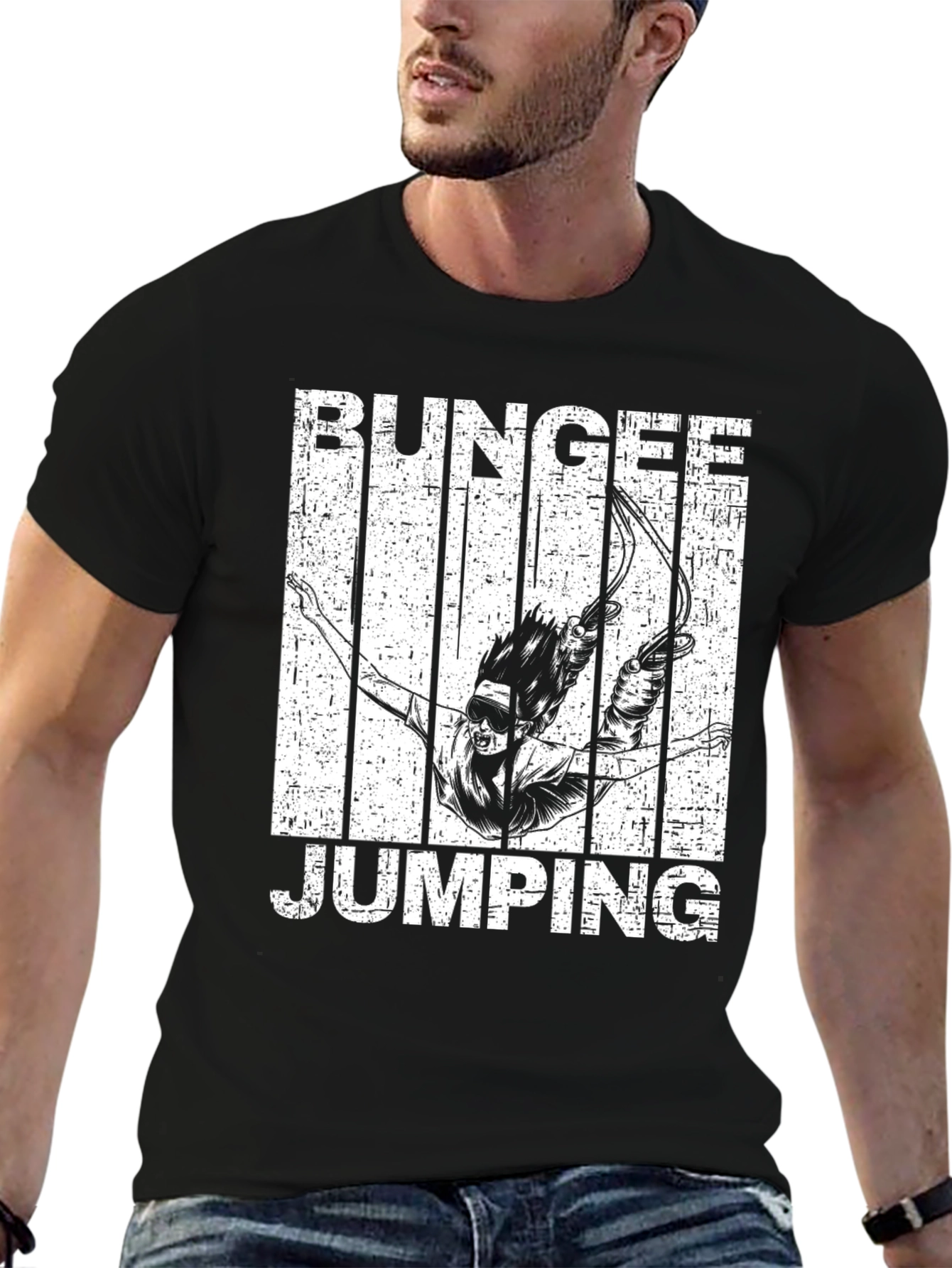 Bungee Jumping Graphic Tee - Extreme Sports Apparel