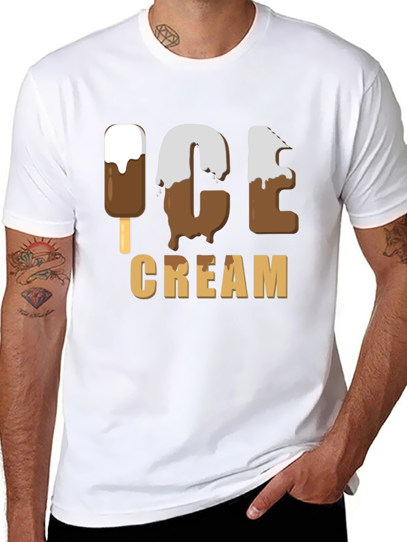 Ice Cream Graphic T-Shirt - Novelty Tee