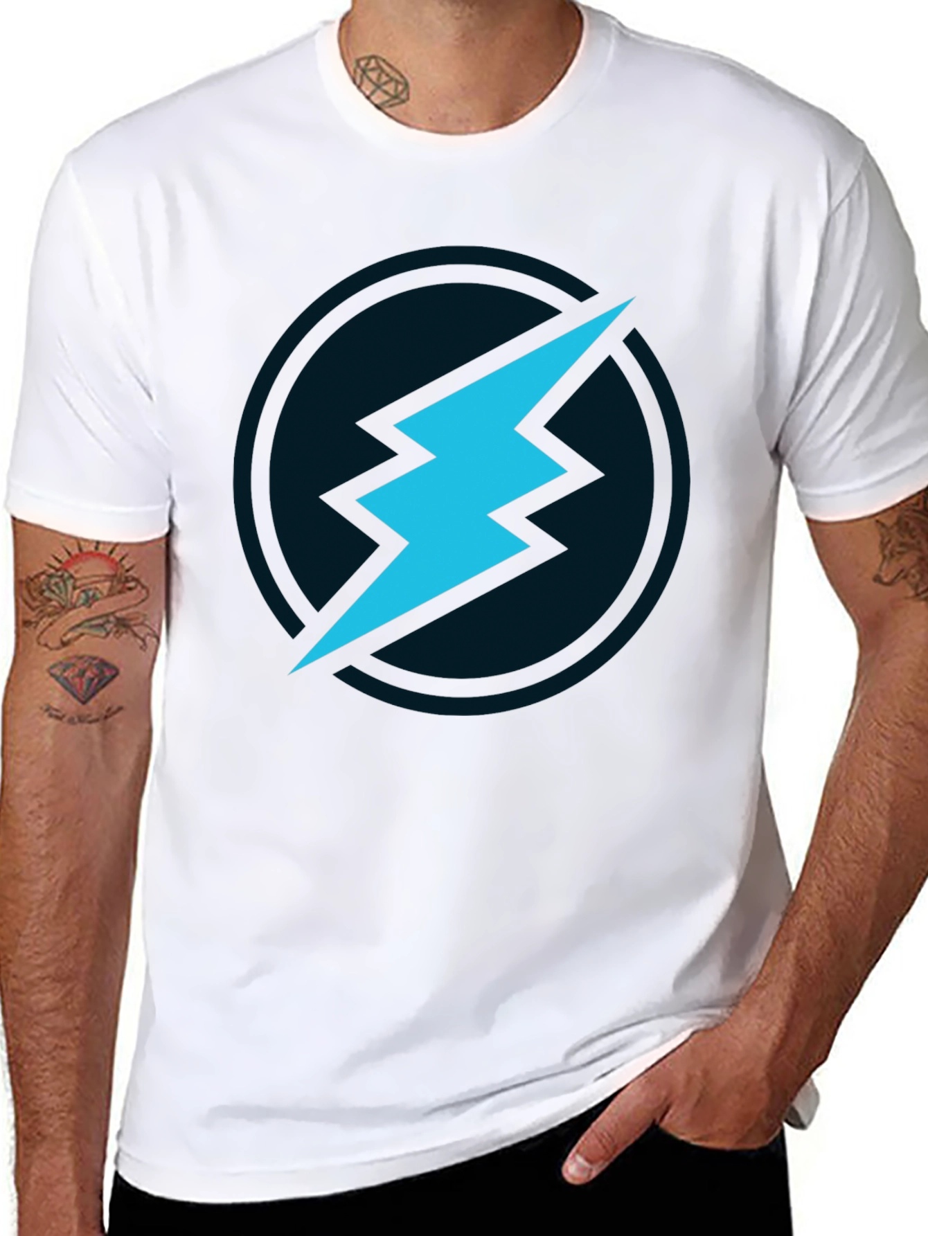 Electric Blue Bolt Tee - Stylish Graphic T-Shirt