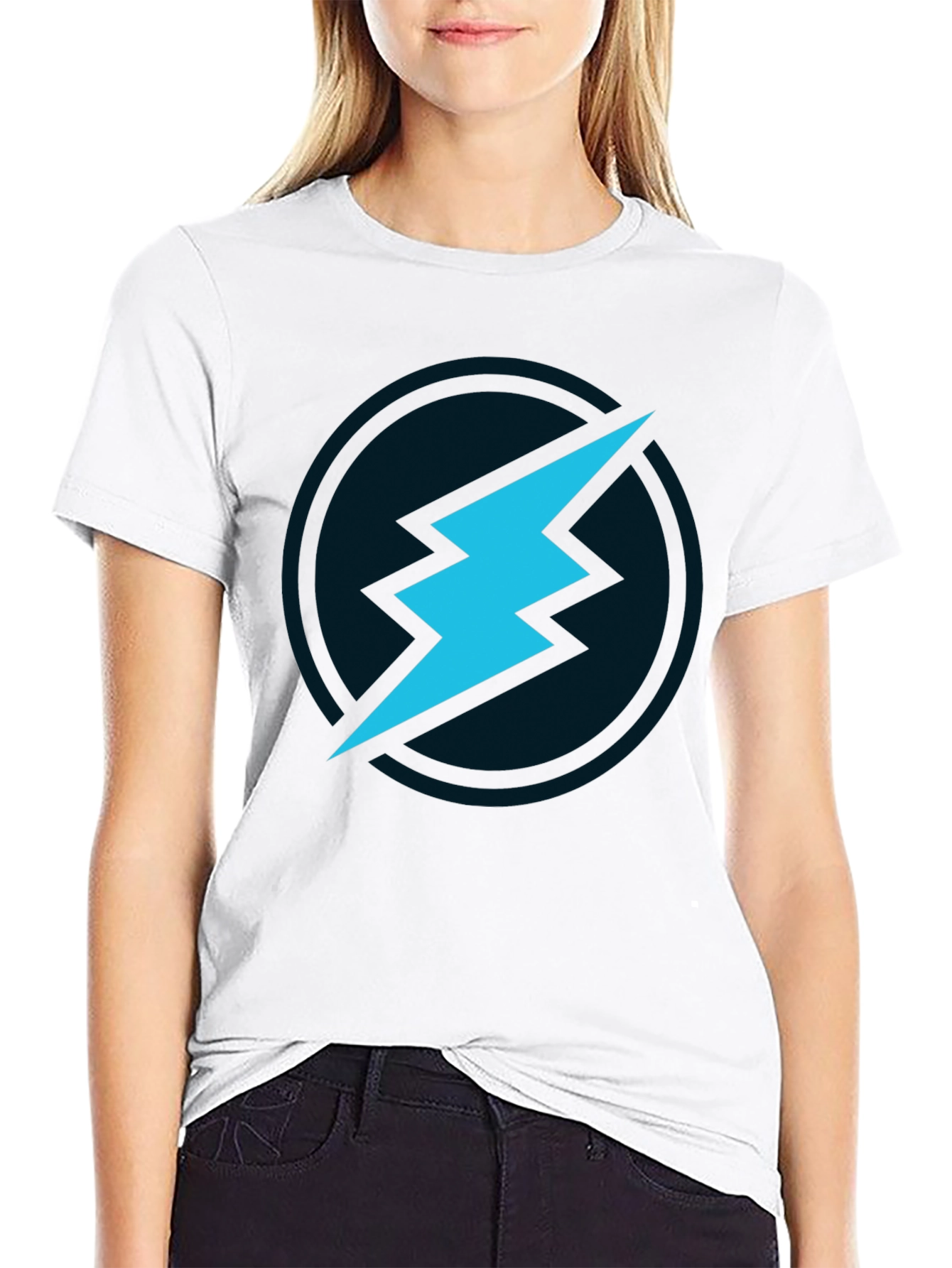 Electric Blue Bolt Tee - Stylish Graphic T-Shirt