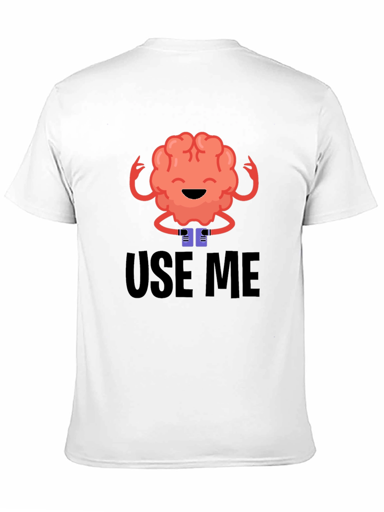 Use Me Brain Graphic Tee - Black Cotton T-Shirt