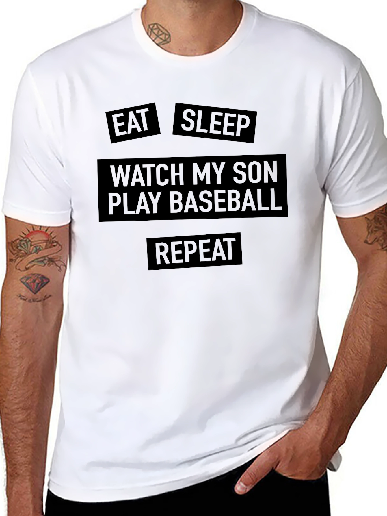 Eat Sleep Watch My Son Play Baseball Mens T-Shirt