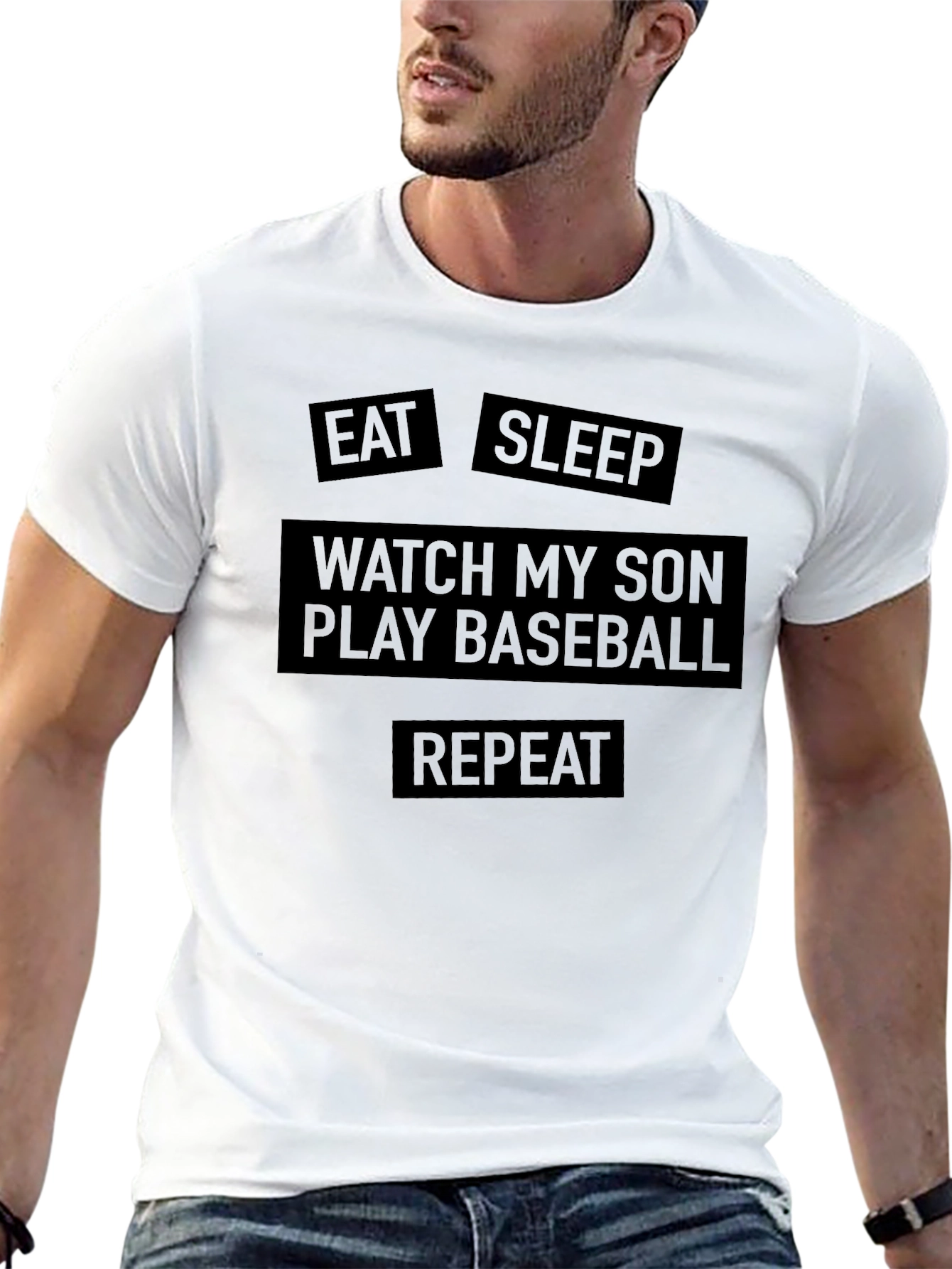 Eat Sleep Watch My Son Play Baseball Mens T-Shirt