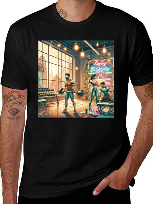 Gym Bodybuilding Graphic T-Shirt