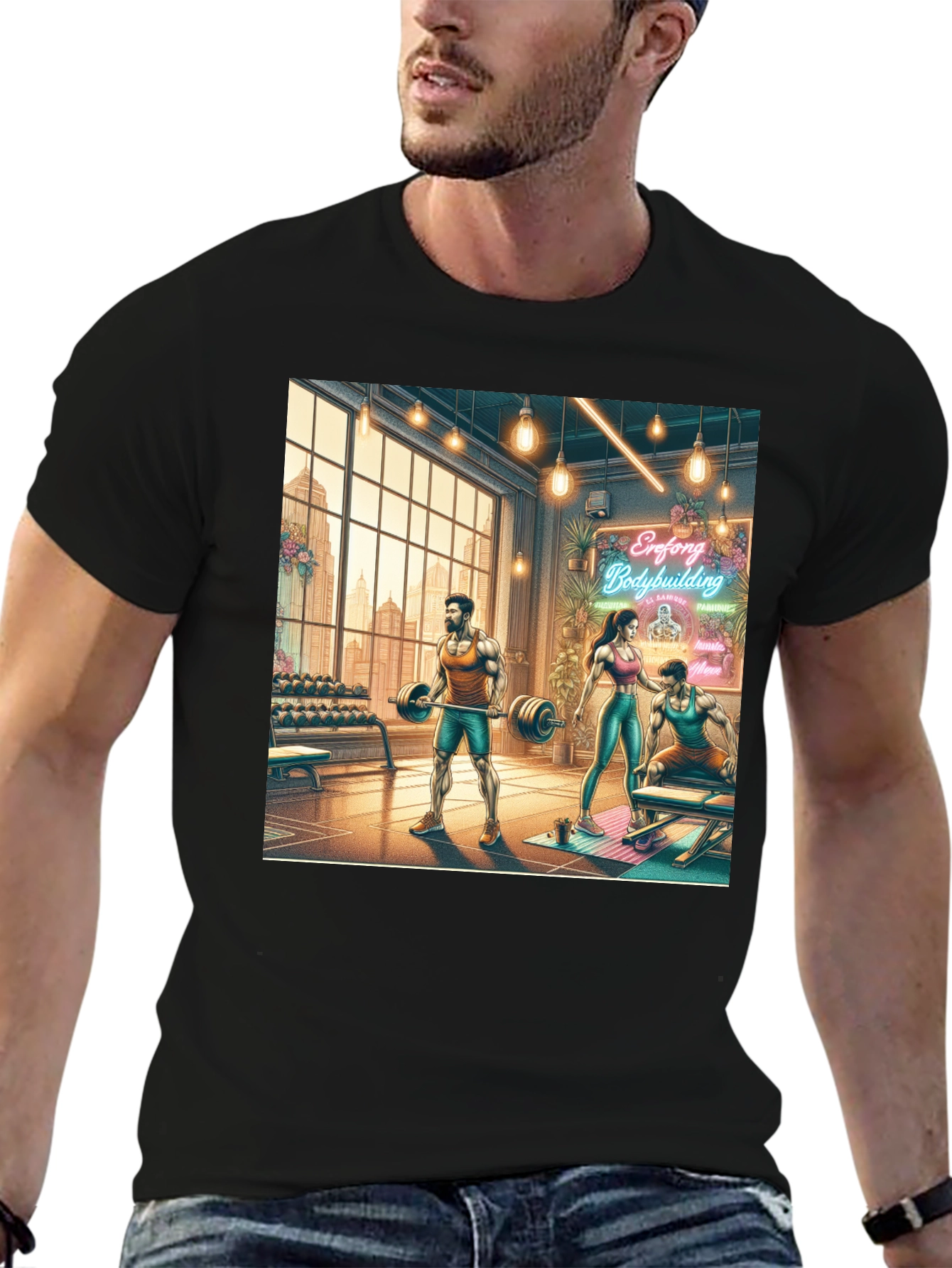 Gym Bodybuilding Graphic T-Shirt