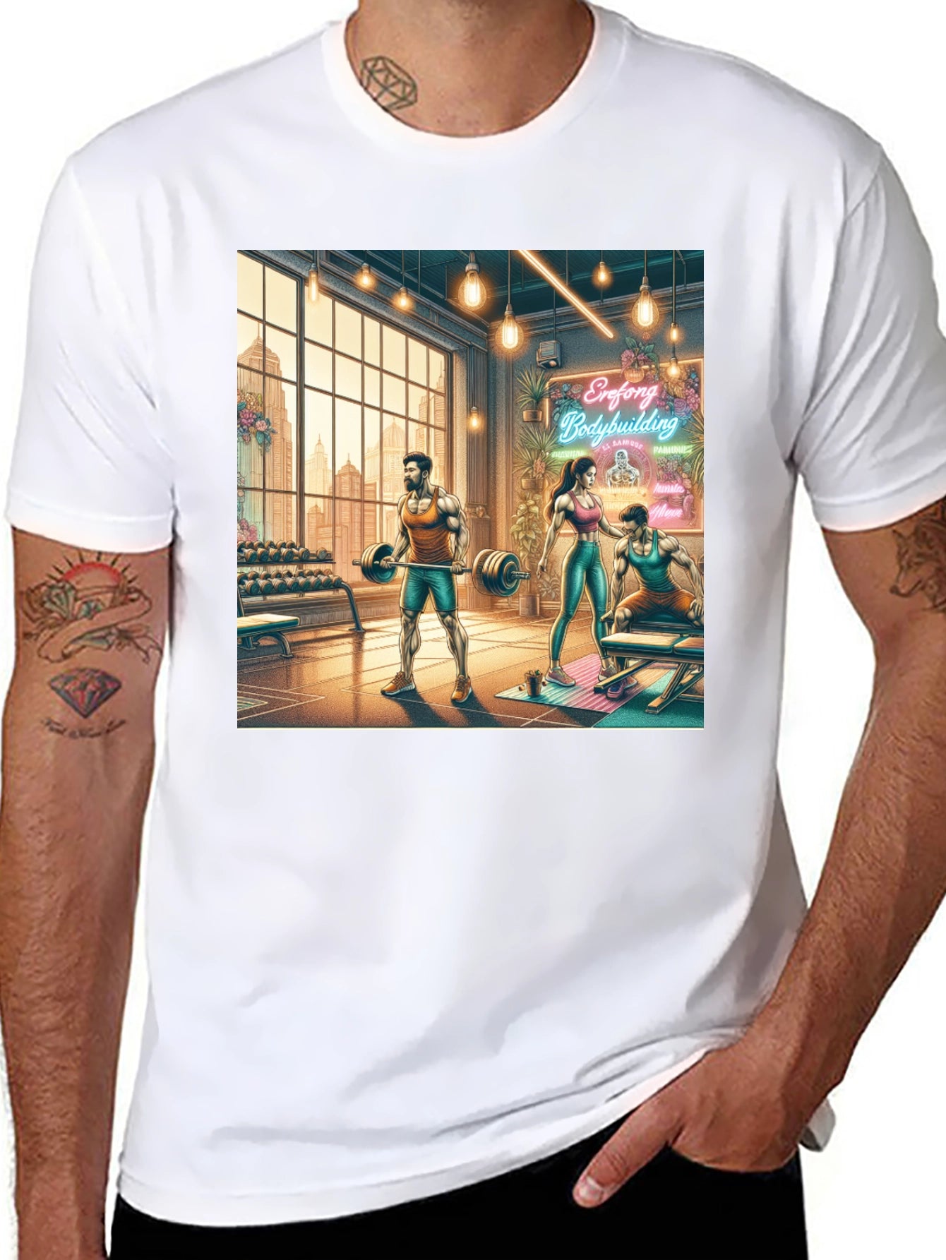 Gym Bodybuilding Graphic T-Shirt
