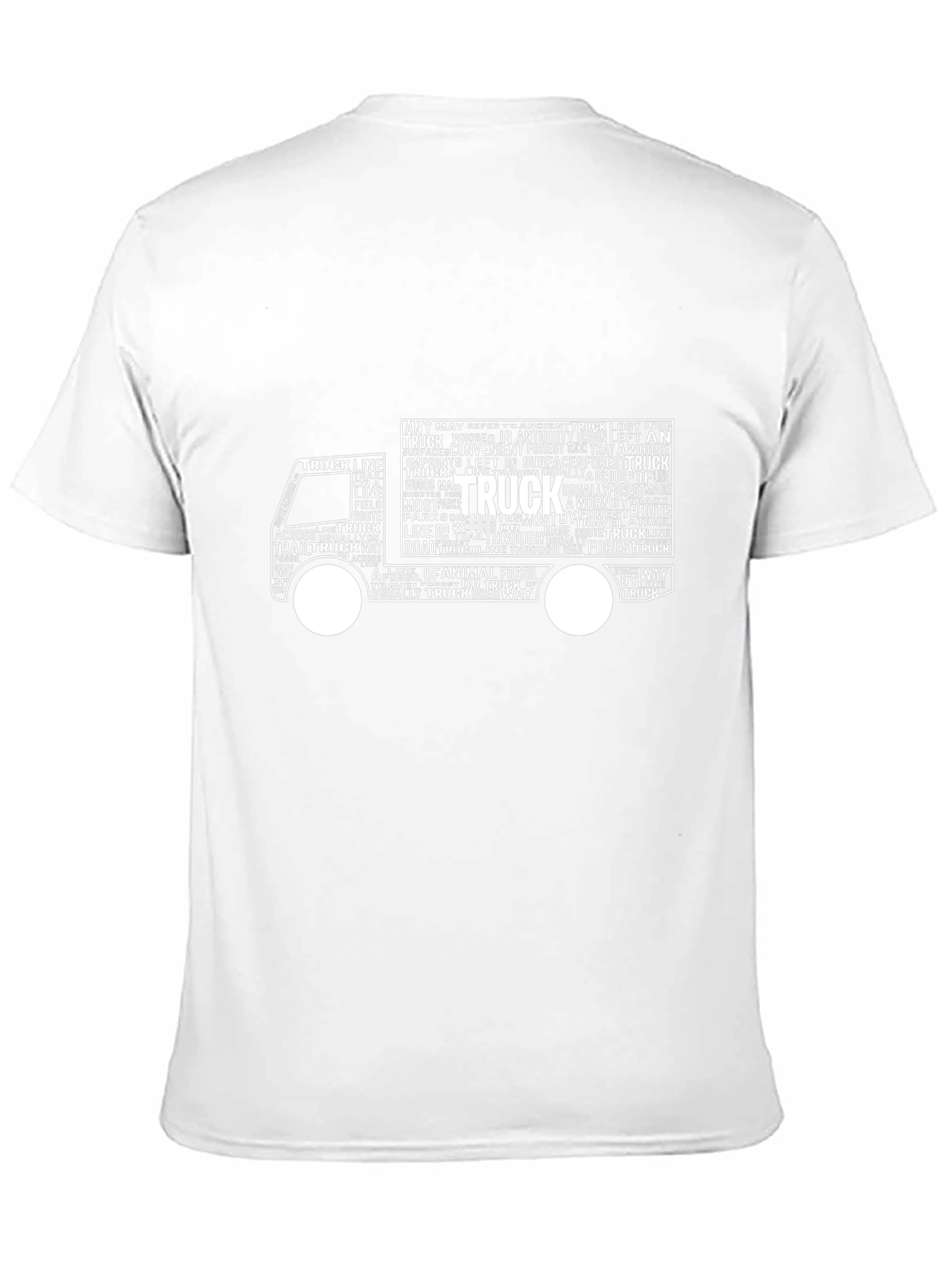 Truck Word Art Graphic Tee - Black