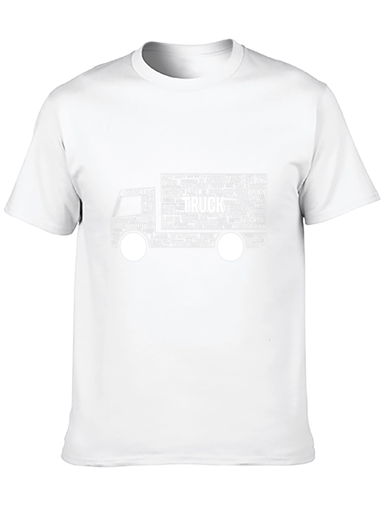 Truck Word Art Graphic Tee - Black