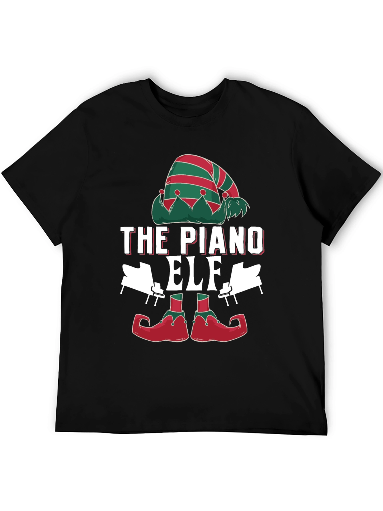 The Piano Elf Christmas T-Shirt