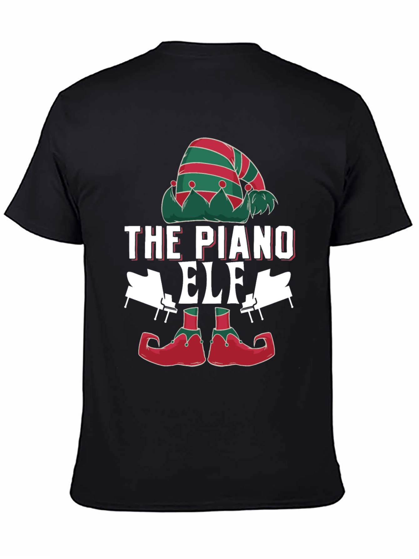 The Piano Elf Christmas T-Shirt
