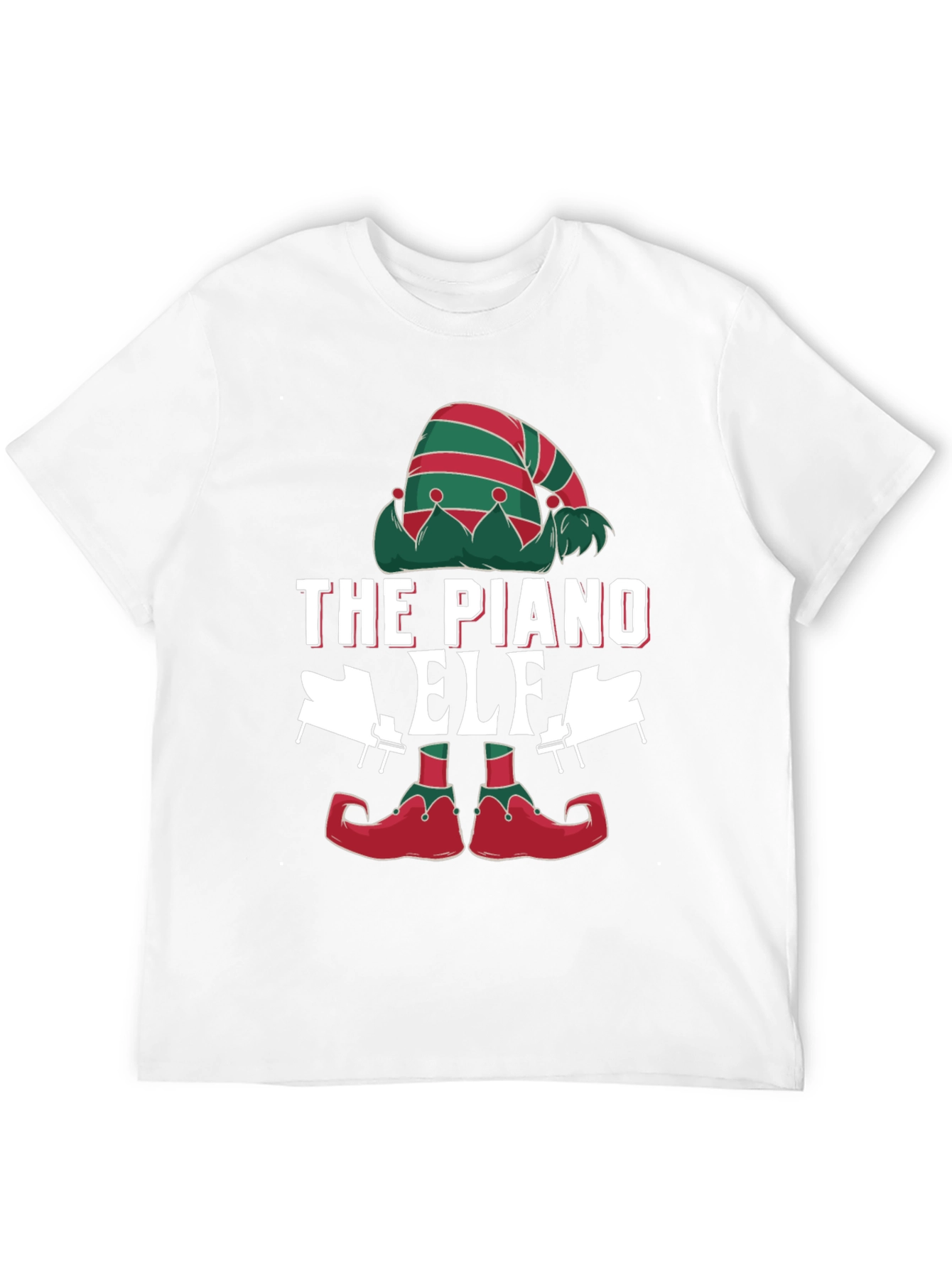 The Piano Elf Christmas T-Shirt