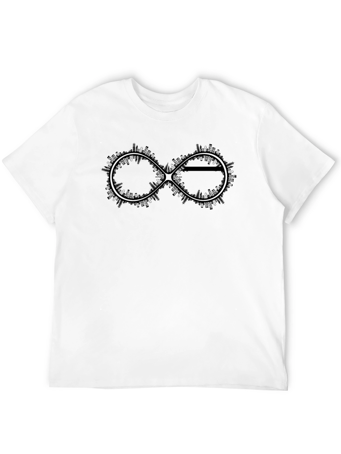 Cityscape Infinity Black T-Shirt