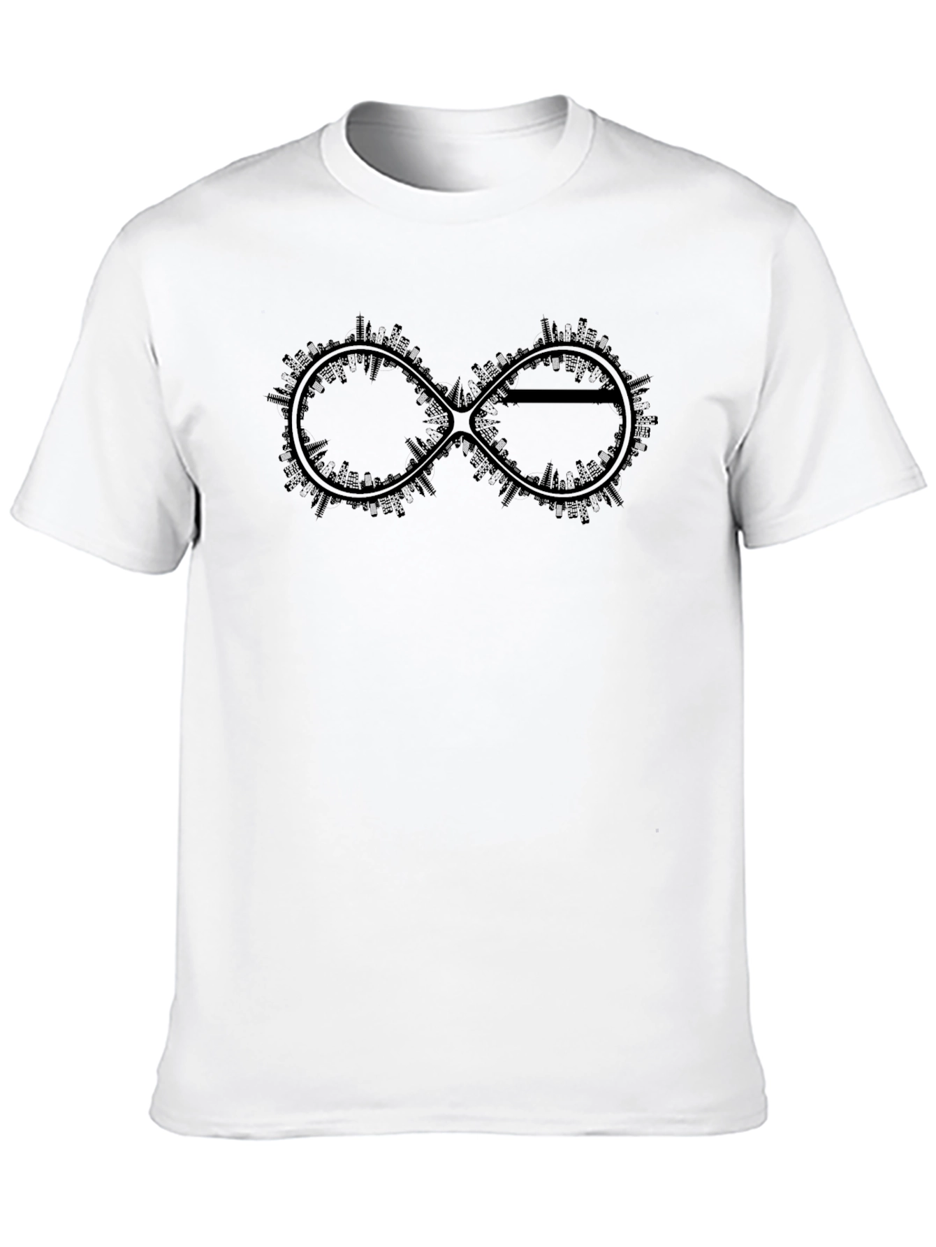Cityscape Infinity Black T-Shirt