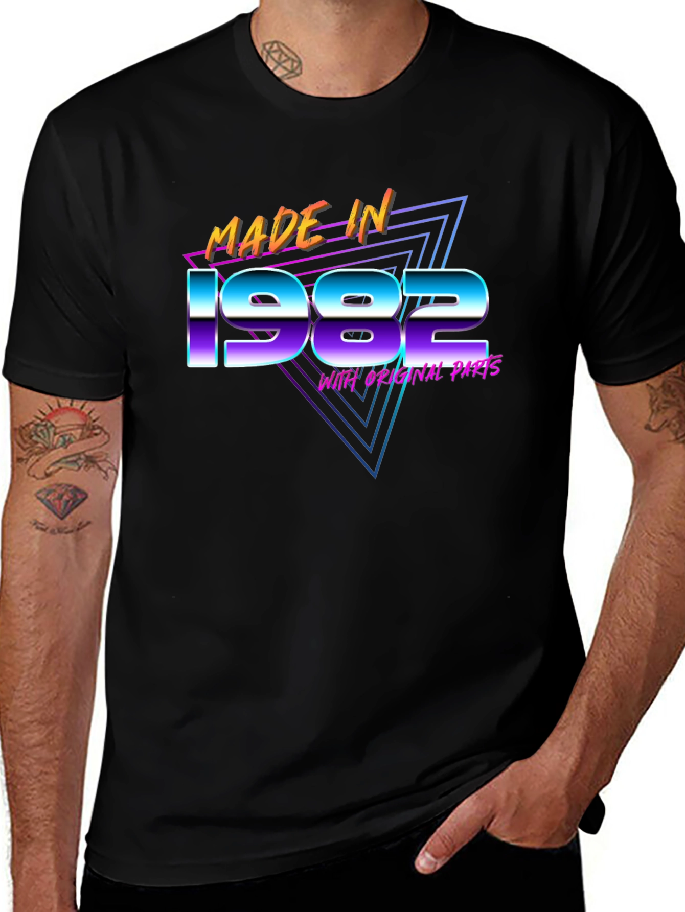 Made in 1982 Graphic T-Shirt Retro Birthday Tee