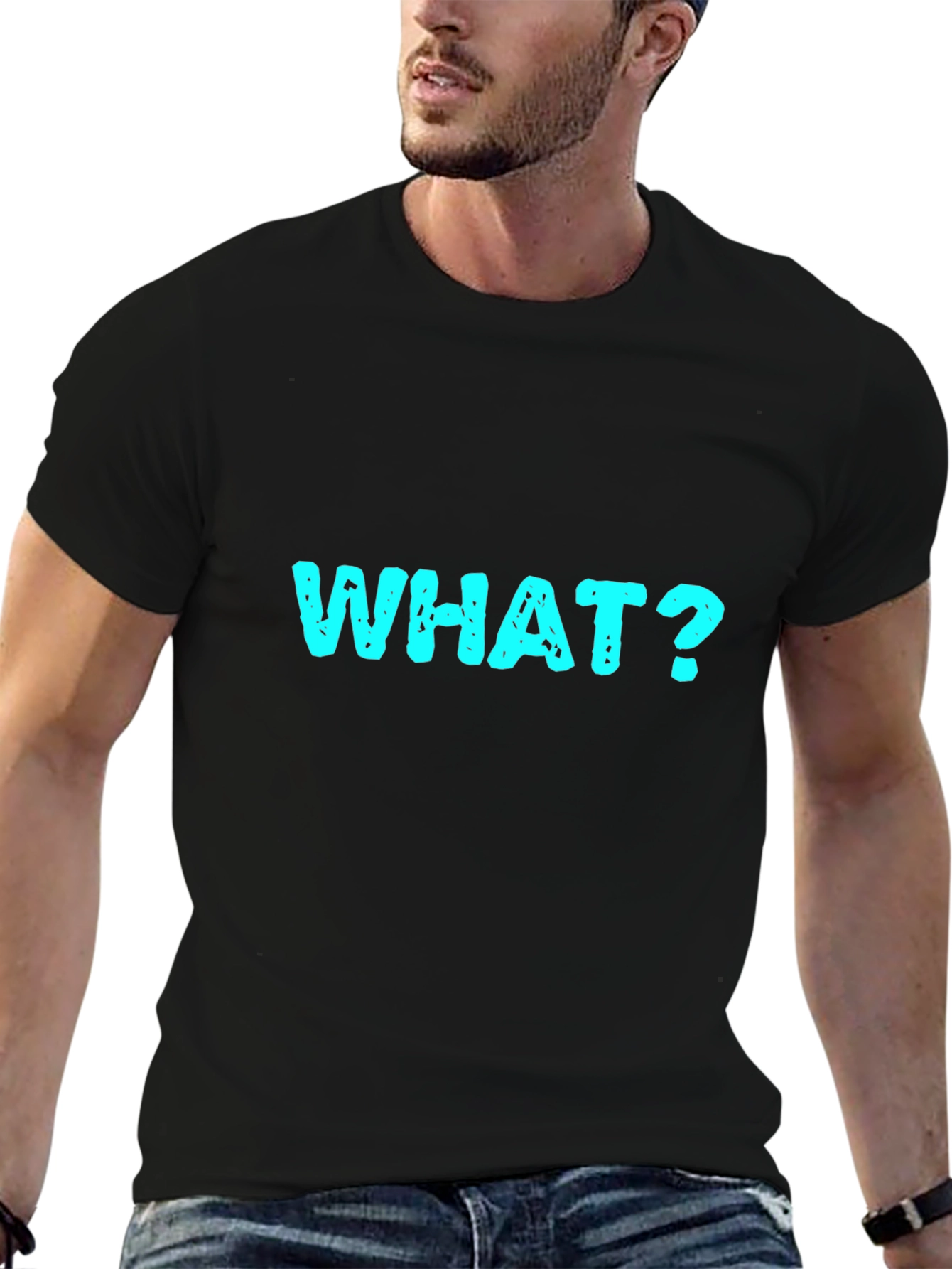 Funny WHAT? Graphic T-Shirt - Black