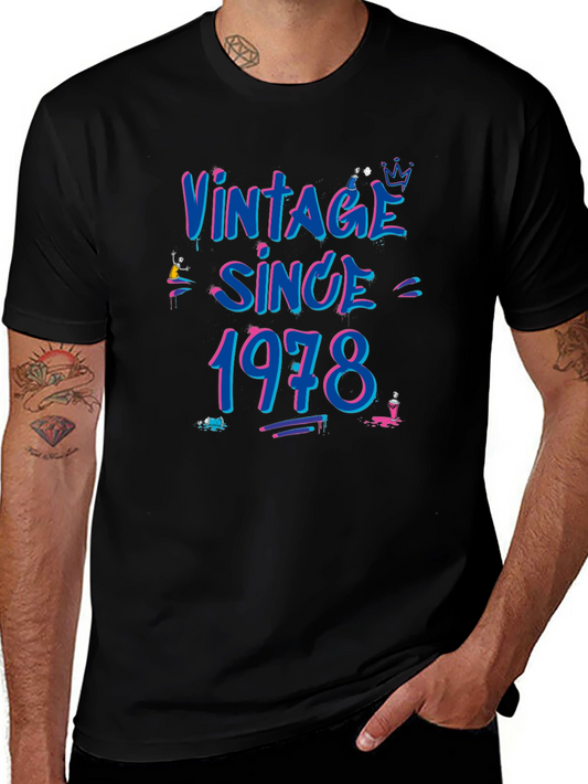Vintage Since 1978 Graphic Tee - Retro Birthday Shirt