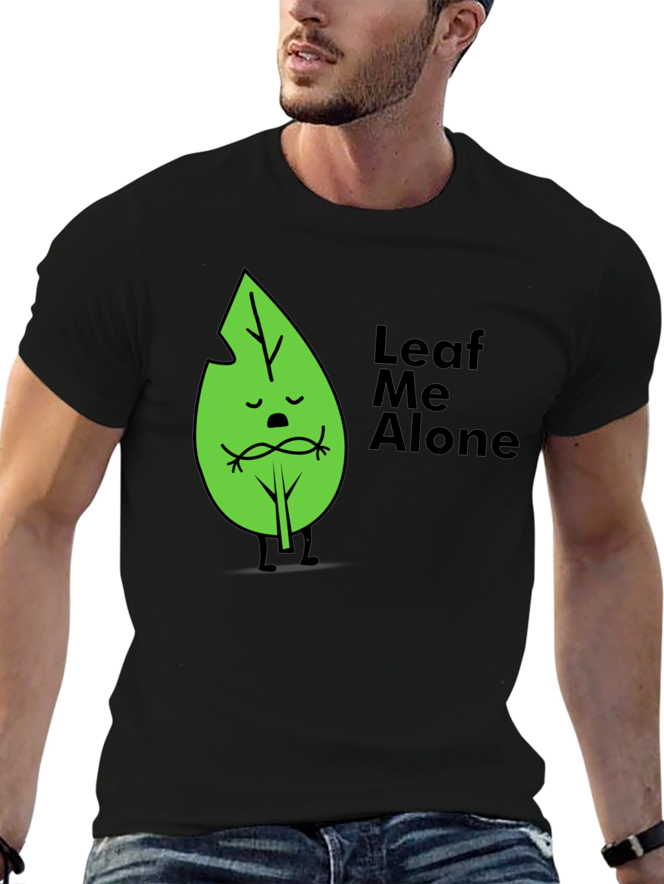 Leaf Me Alone Graphic T-Shirt - Soft Cotton Blend