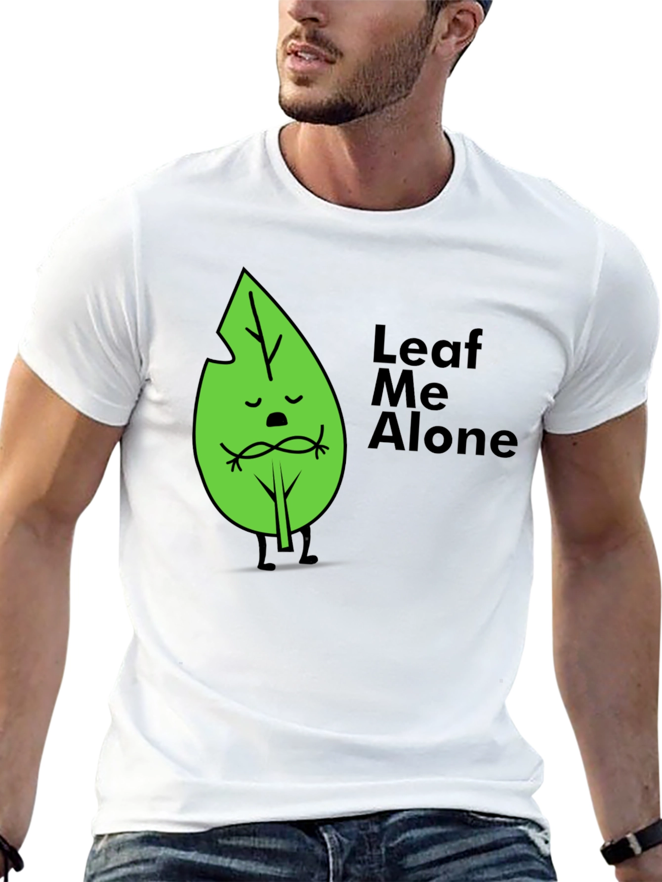 Leaf Me Alone Graphic T-Shirt - Soft Cotton Blend