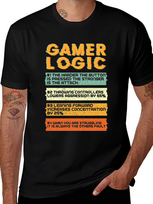 Gamer Logic T-Shirt - Funny Video Game Tee