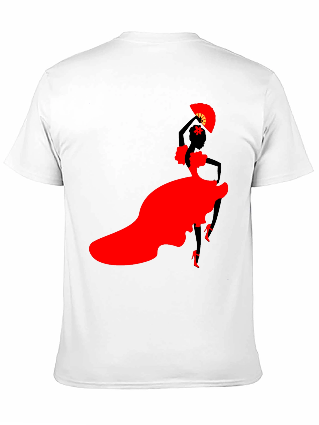 Flamenco Dancer Graphic Tee - Stylish Black T-Shirt