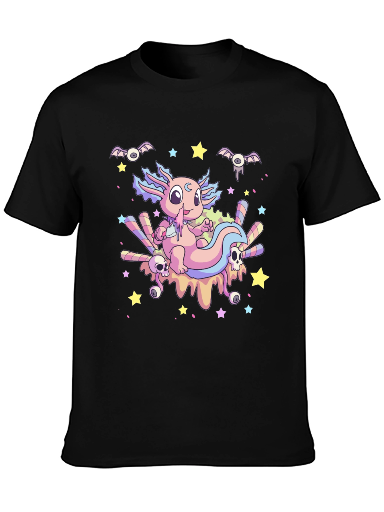 Cute Axolotl Kawaii Goth T-Shirt