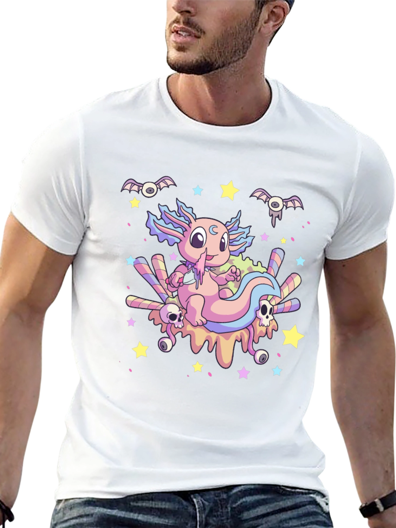 Cute Axolotl Kawaii Goth T-Shirt