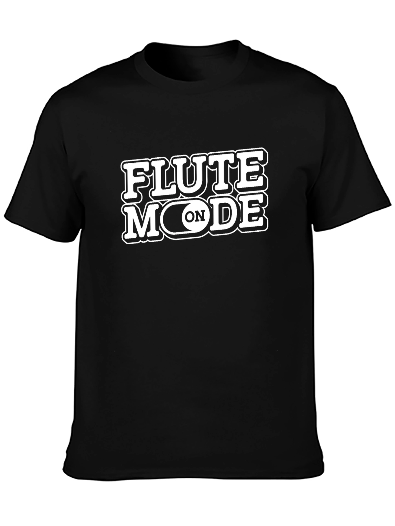 Flute Mode ON Black T-Shirt