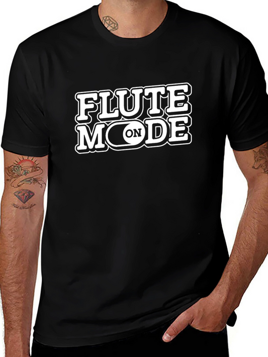 Flute Mode ON Black T-Shirt