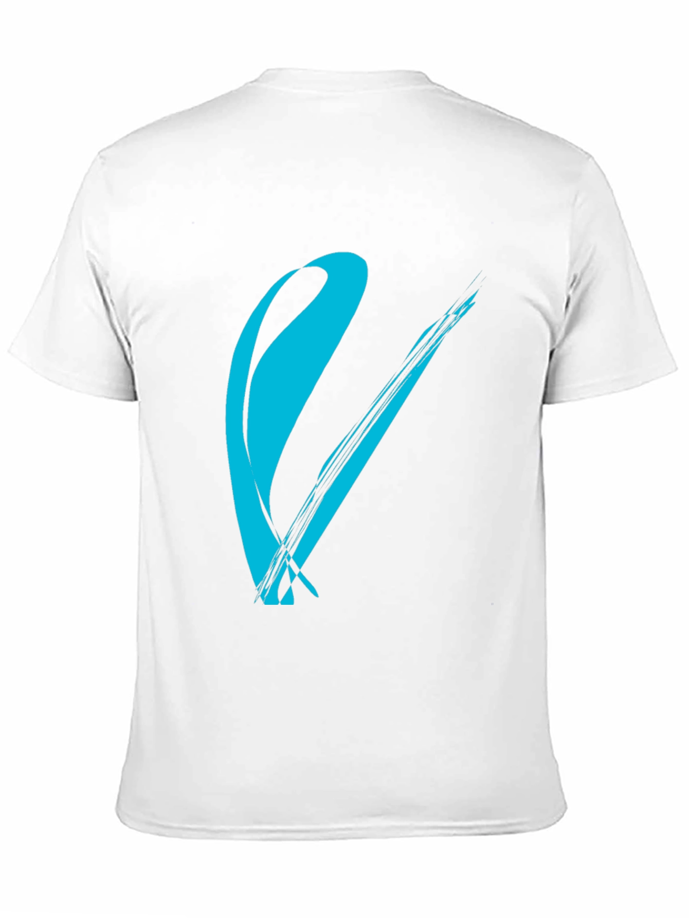 Modern Brush Stroke Graphic Tee - Black