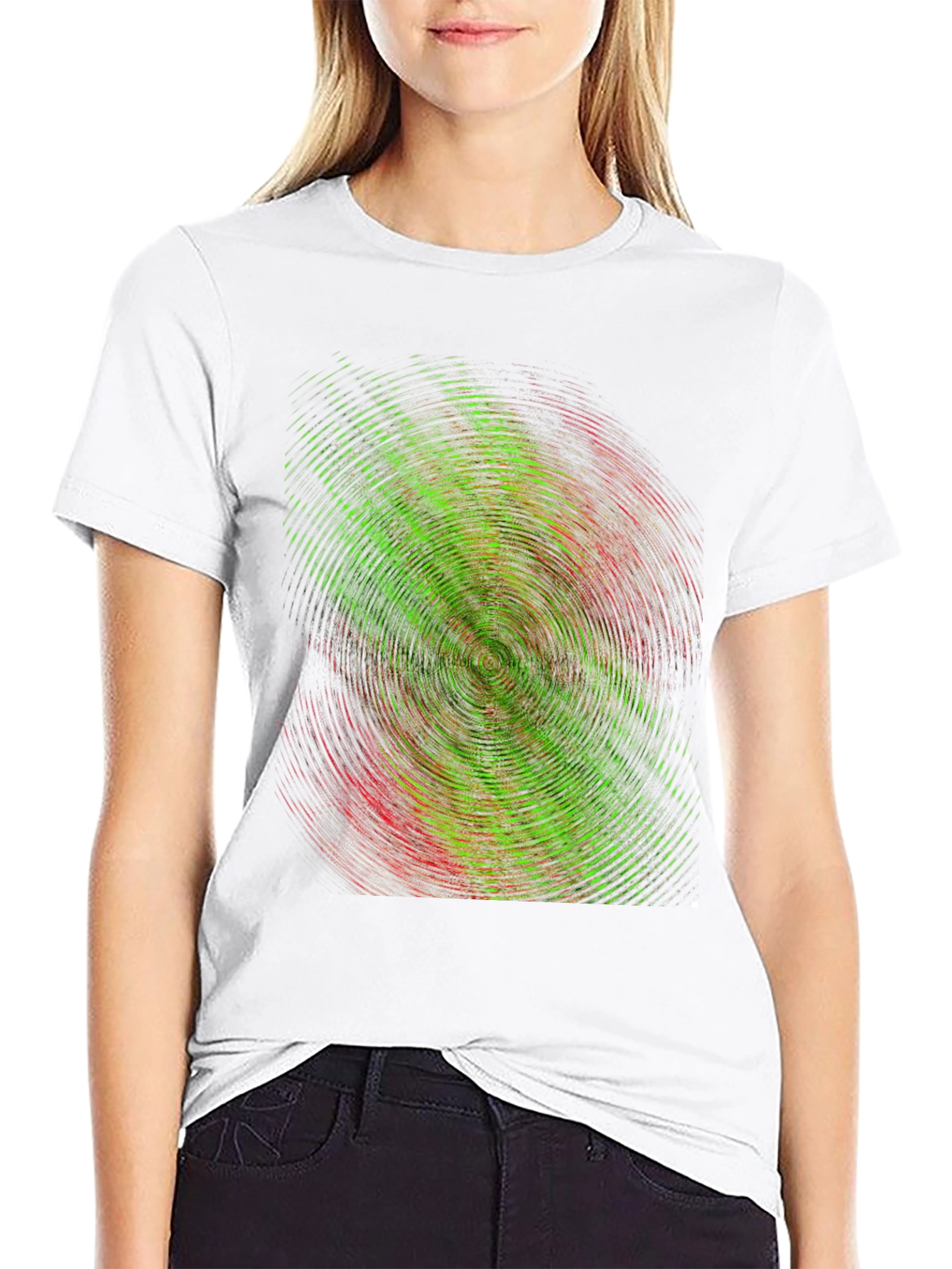 Vortex Graphic Black T-Shirt - Modern Abstract Design