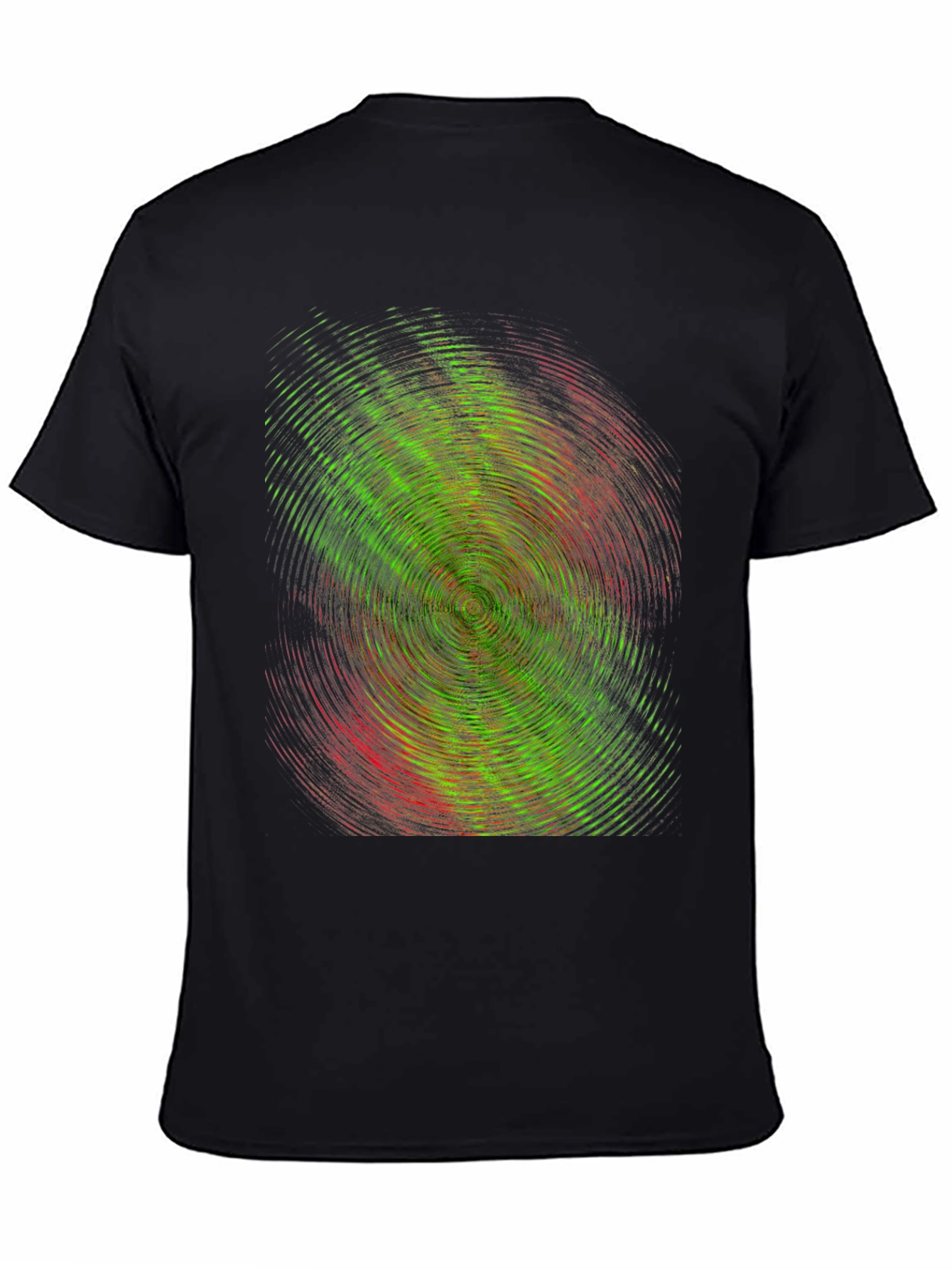 Vortex Graphic Black T-Shirt - Modern Abstract Design