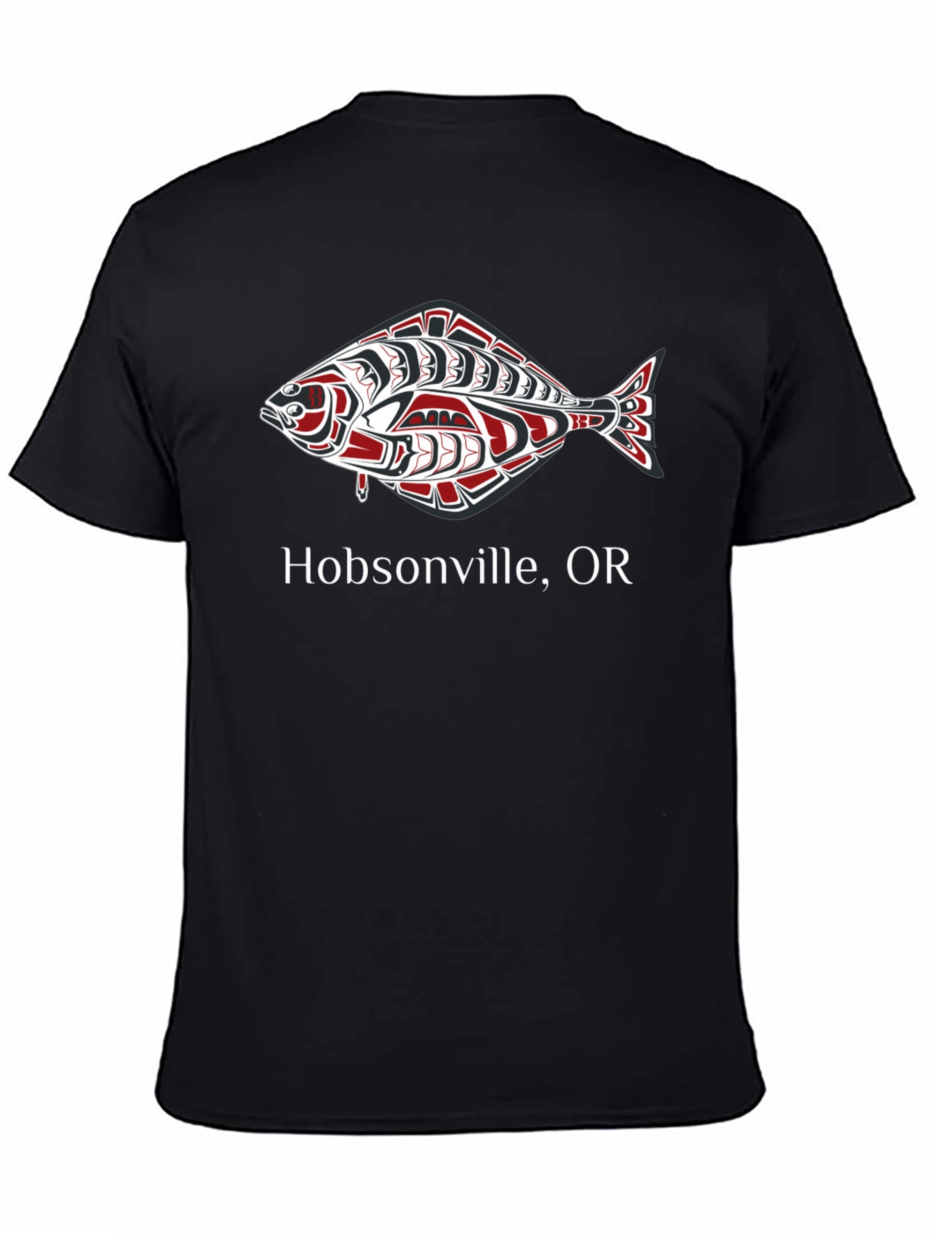Hobsonville OR Fish Graphic Tee - Black