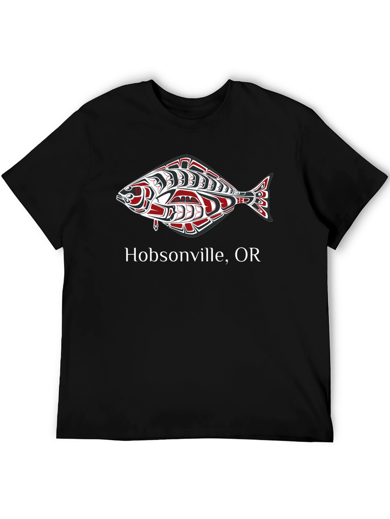 Hobsonville OR Fish Graphic Tee - Black