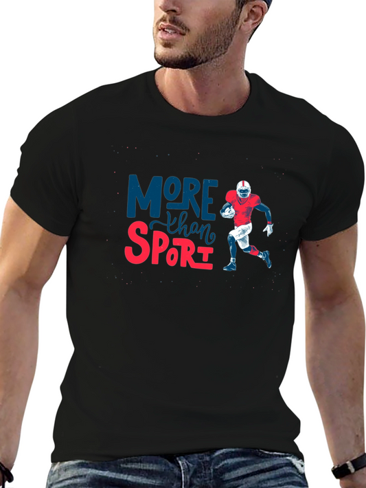 More Than Sport Graphic T-Shirt - Black Cotton Blend