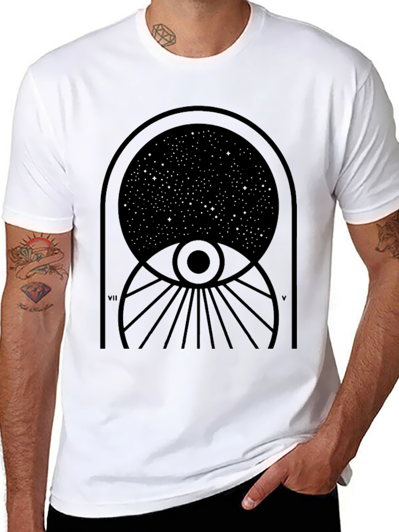 Mystic Eye Graphic T-Shirt - Black Cotton Tee