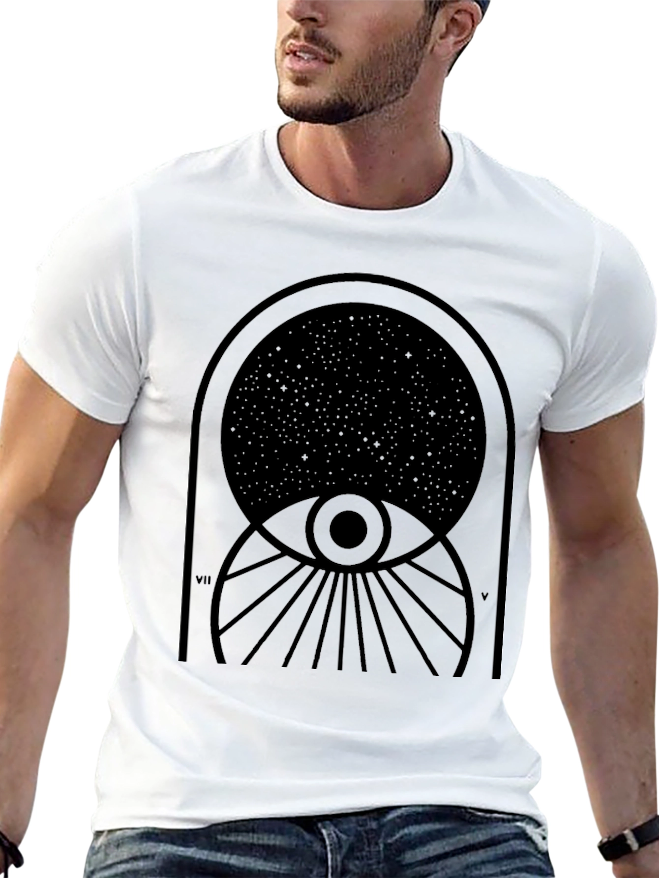 Mystic Eye Graphic T-Shirt - Black Cotton Tee