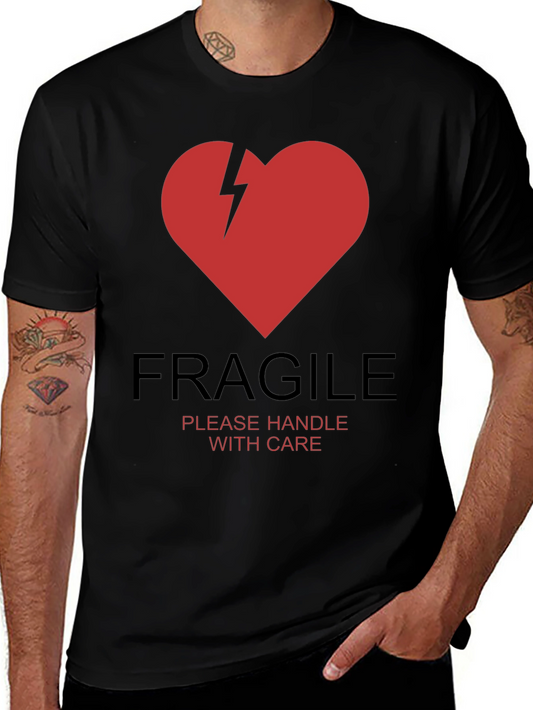 Fragile Heart Graphic T-Shirt - Handle With Care
