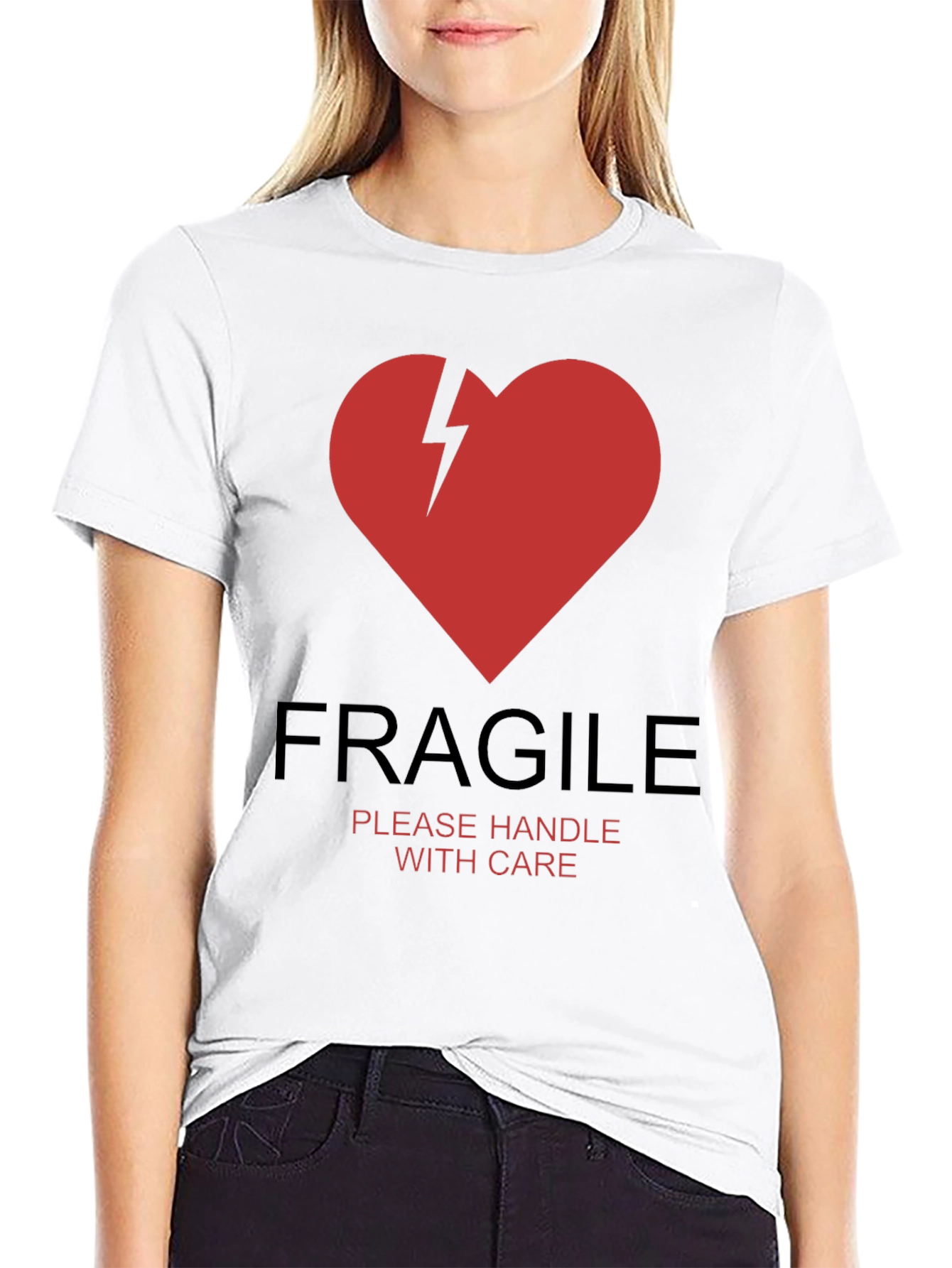 Fragile Heart Graphic T-Shirt - Handle With Care