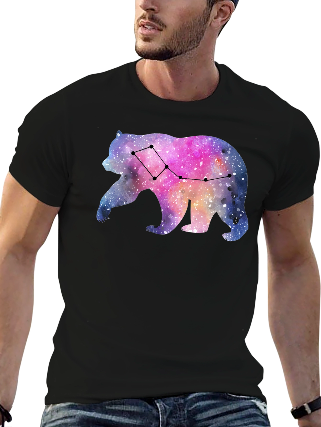 Galaxy Bear Constellation Graphic T-Shirt