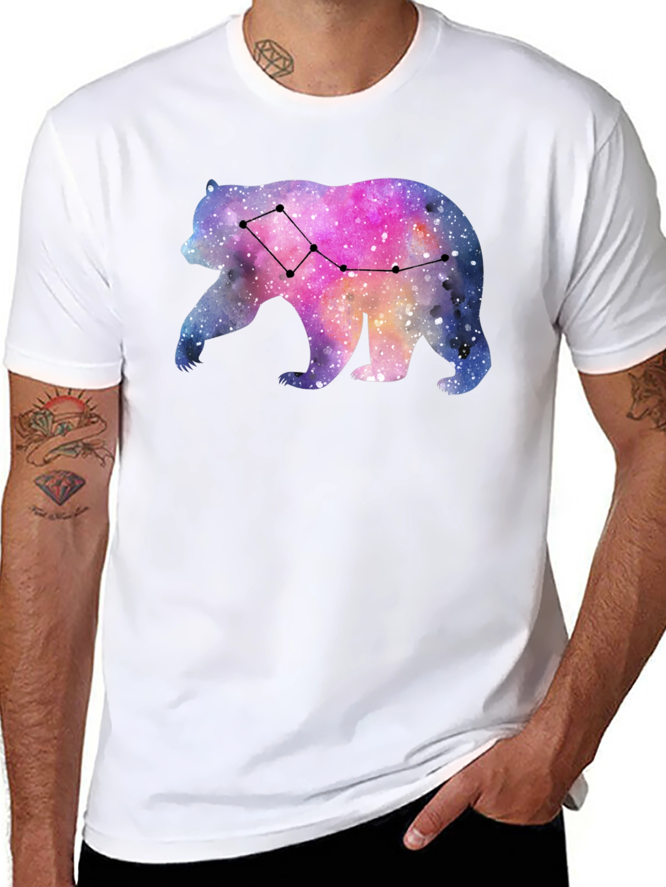 Galaxy Bear Constellation Graphic T-Shirt