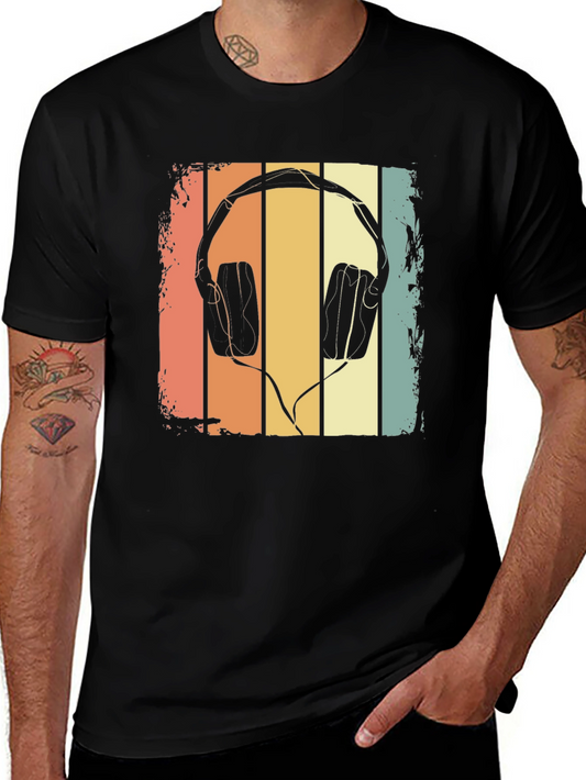 Retro Headphone Graphic T-Shirt